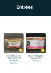 Menu Bistronomades - Les entrées