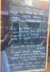 Menu Le temps devant soi - L'ardoise