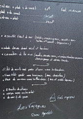 Menu Les Voyageurs - L'ardoise
