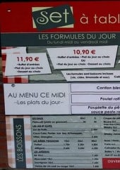 Menu Set à Table - Les formules et boissons