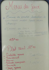 Menu Au Coin Délicieux - Un exemple de menu du jour