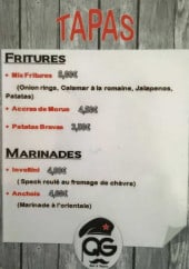 Menu QG bar - Les fritures et les marinades