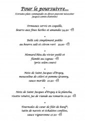 Menu La Plage - Les plats