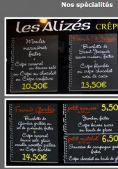 Menu Les Alizés - Les spécialités