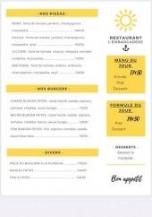 Menu Restaurant l'Embarcadère - Les pizzas, burgers et divers...