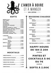 Menu L’amer à boire et à manger - Les softs, boissons chaudes et mocktails,...