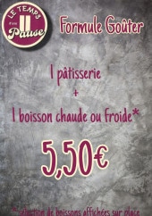 Menu Le temps d'une pause - La formule goûter
