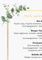 Menu Le brunch de maman - Les plats salés