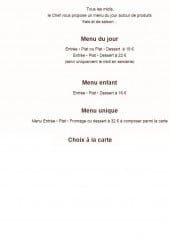 Menu Le Nicolas L - Les menus