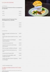 Menu La Flambée - Entrées et menu enfant 