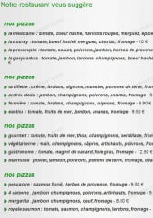 Menu La Calzone - Les pizzas