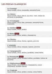 Menu Le Kiosque à Pizzas - Les pizzas classiques 