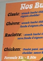 Menu Chez John - Burgers