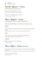 Menu La Couleuvrine - Les menus
