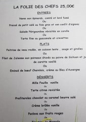 Menu La Traverse Chez Les Filles - Le menu du chef