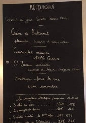 Menu Cabanoix, Châtaigne & Cie - Un exemple de menu du jour
