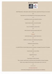 Menu Les Prés Gaillardou - A la carte