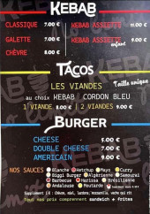 Menu Kebab No Limit - Les kebabs, tacos et burgers