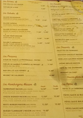 Menu Le Flannagan's - Les entrées, salades, ...