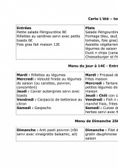 Menu The Crazy Frog - La carte et les menus