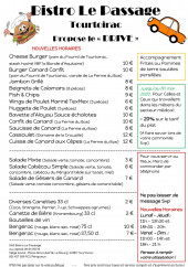 Menu Bistro Le Passage - Les plats à la carte