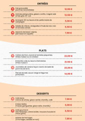 Menu Le Saint Laurent - La carte