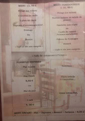 Menu Relais 21 - Les menus