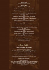 Menu Auberge de la truffe - Le menu à 47€; 66€ et 115€