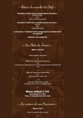 Menu Auberge de la truffe - Le menu à 14,5€; 19.50€; 26,5€; 36€ et menu enfant