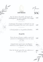 Menu L'Authentique - Le menu