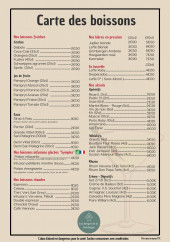 Menu Les Berges - La carte des boissons