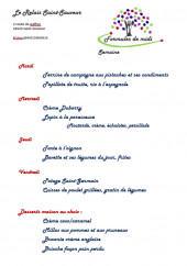 Menu Le Relais Saint-Sauveur - Menu de la semaine