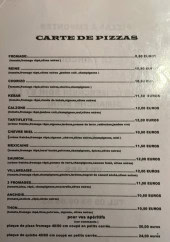 Menu Le Trincou - Les pizzas