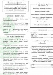 Menu Côté Jardins - Les coins des enfants, coupes, desserts,...