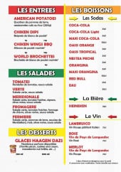 Menu 421 pizza - les entrées, salades, desserts et boissons