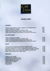 Menu Café Vaîtes - Les entrées, salades, plats et desserts