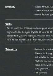 Menu Café Vaîtes - les entrees, plats...