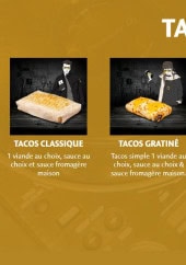 Menu Chamas Tacos - Les tacos