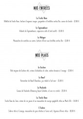 Menu L'Alchimie - Les entrées et plats