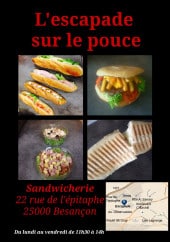 Menu L'Escapade - Carte et menu sandwiches des Escapade à Besancon 