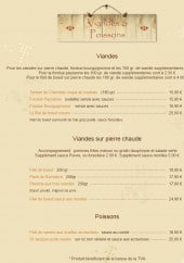 Menu La Grange - Les viandes et les poissons 