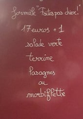 Menu La Petite Adresse - La formule à 18€