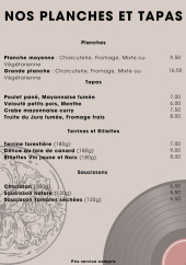Menu Le Record - Les planches et tapas