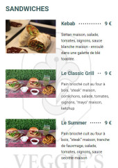 Menu Veggie's Corner - Les sandwiches