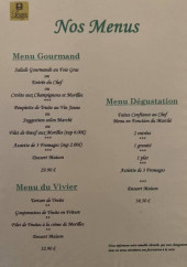 Menu Auberge des 3 Ponts - Les menus suite