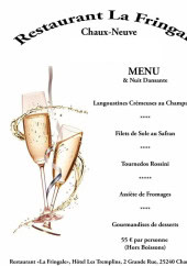 Menu Les Tremplins - Le menu