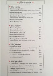 Menu Le Vieux Terroir - Entrées, viandes, poissons,....