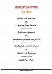 Menu Les Balcons De La Perche - Le menu des balcons