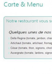 Menu Pizzéria Romagnola - Extrais des pizzas 