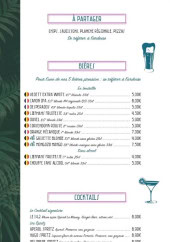 Menu Le 14.2 - A partager, bières et cocktails